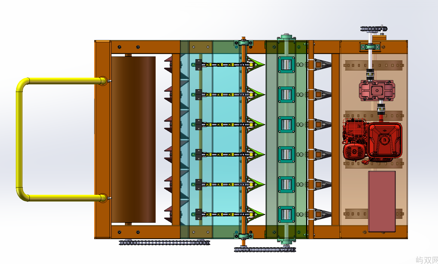自走式核桃育苗播种机 （SW+CAD+原理说明书）