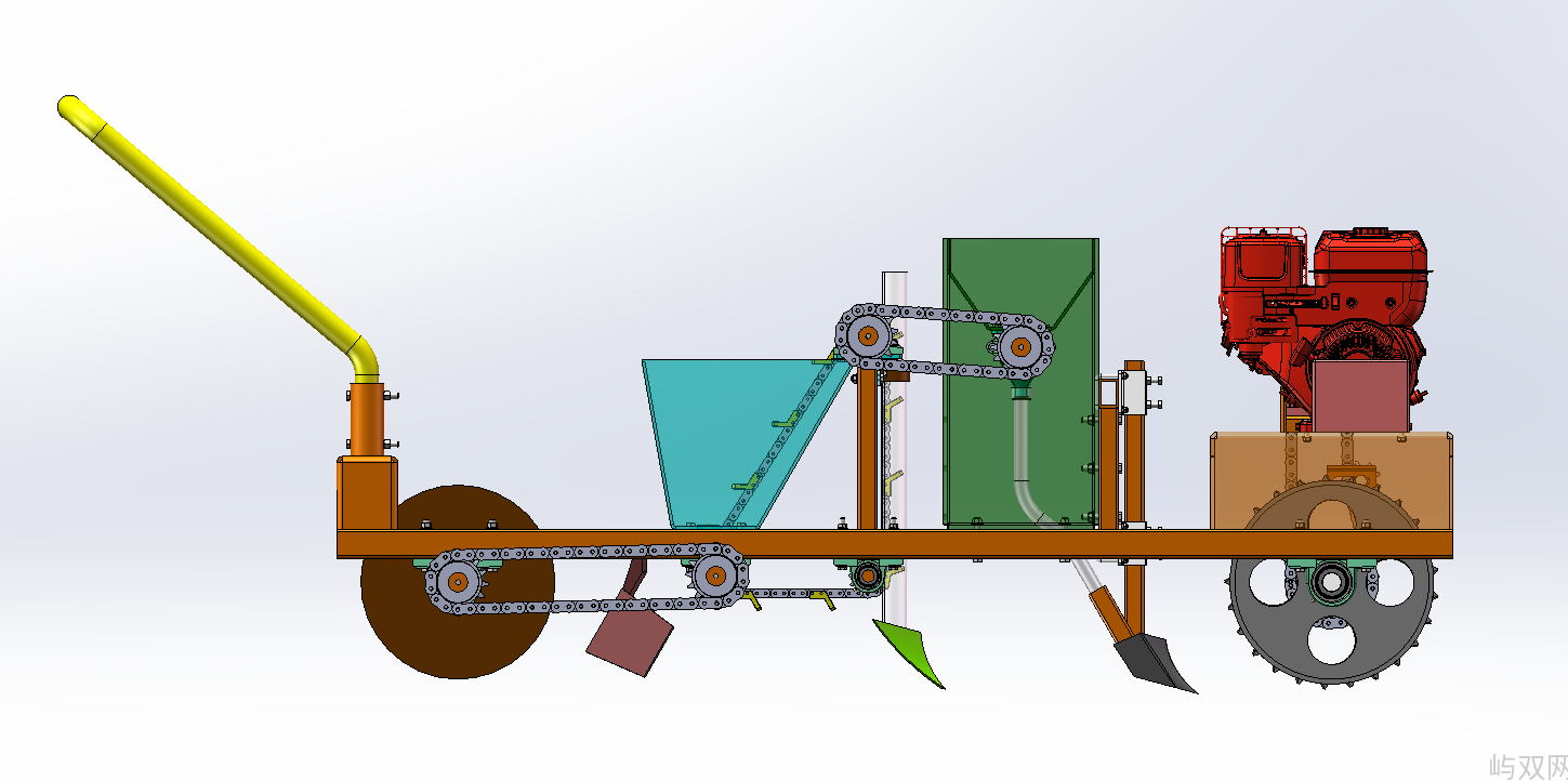 自走式核桃育苗播种机 （SW+CAD+原理说明书）