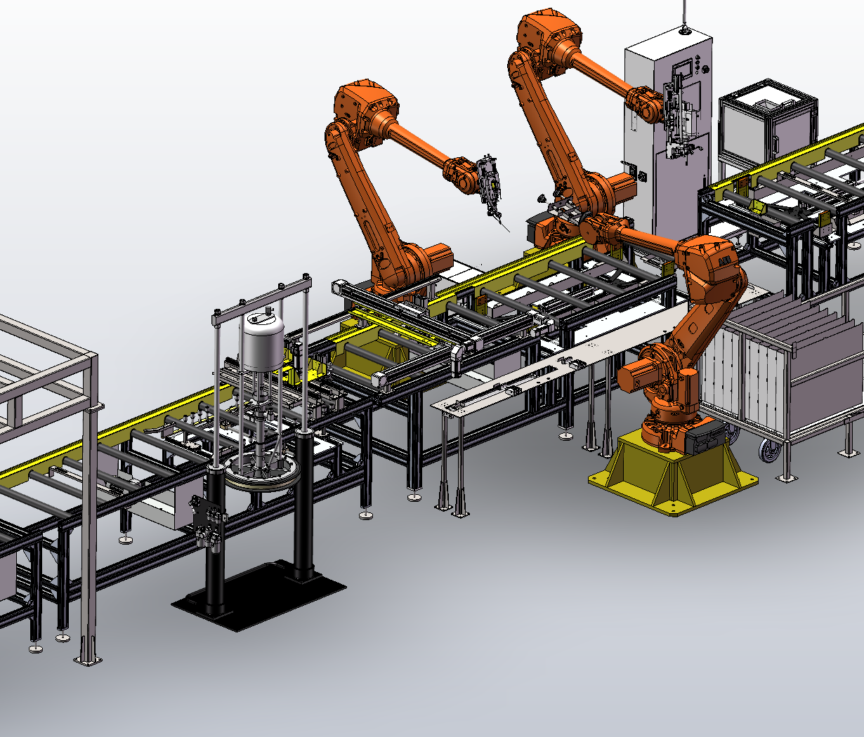 板材生产装配线（移栽，涂胶，拉铆钉，拉螺母，保压，翻身，割膜，装箱）