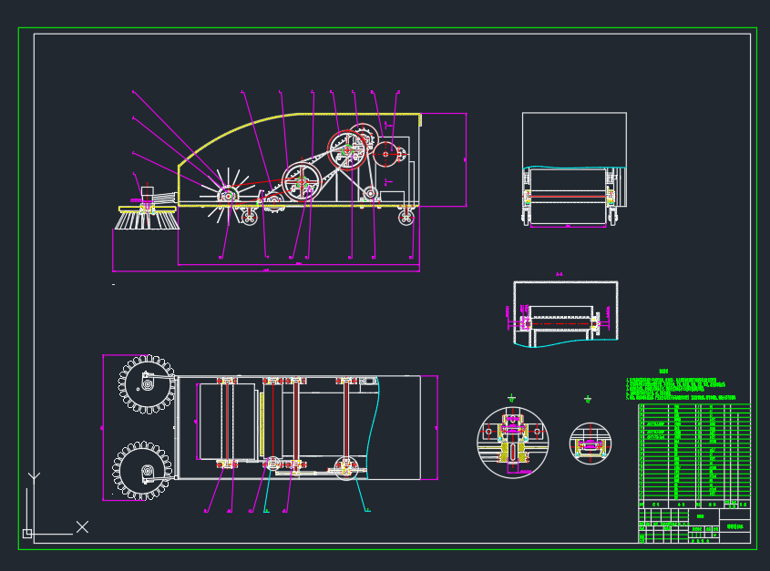 道路自动清扫机设计（sw+cad+说明书）