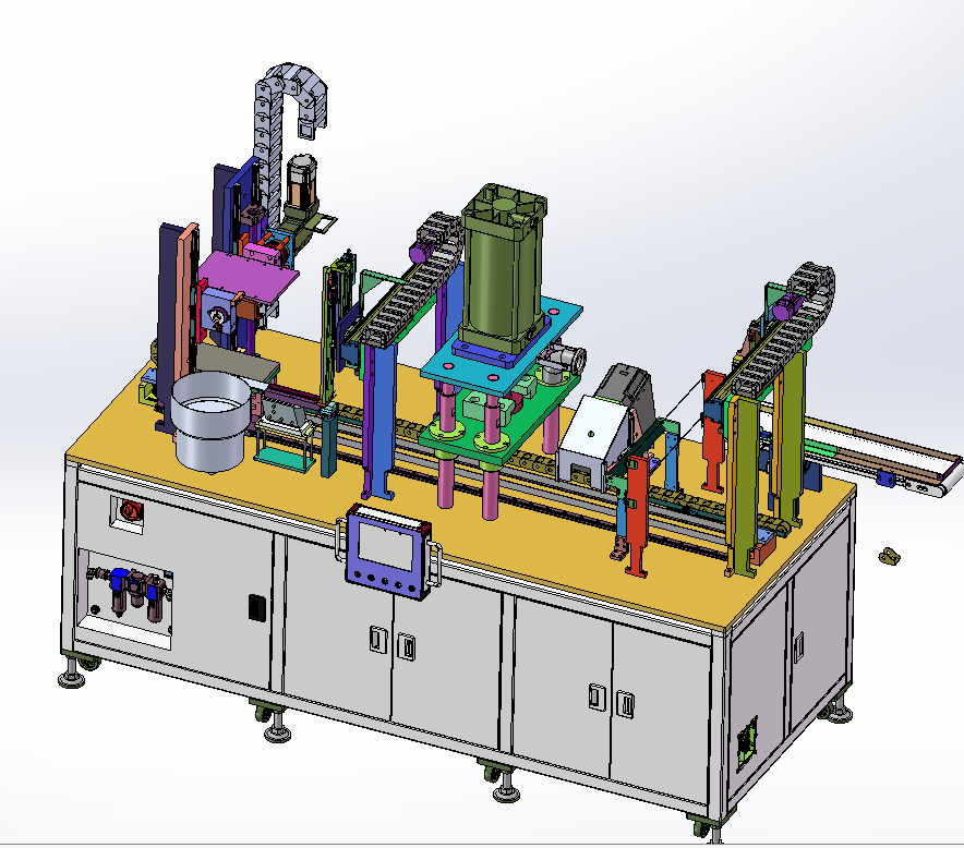 塑胶件自动接料组装打标设备