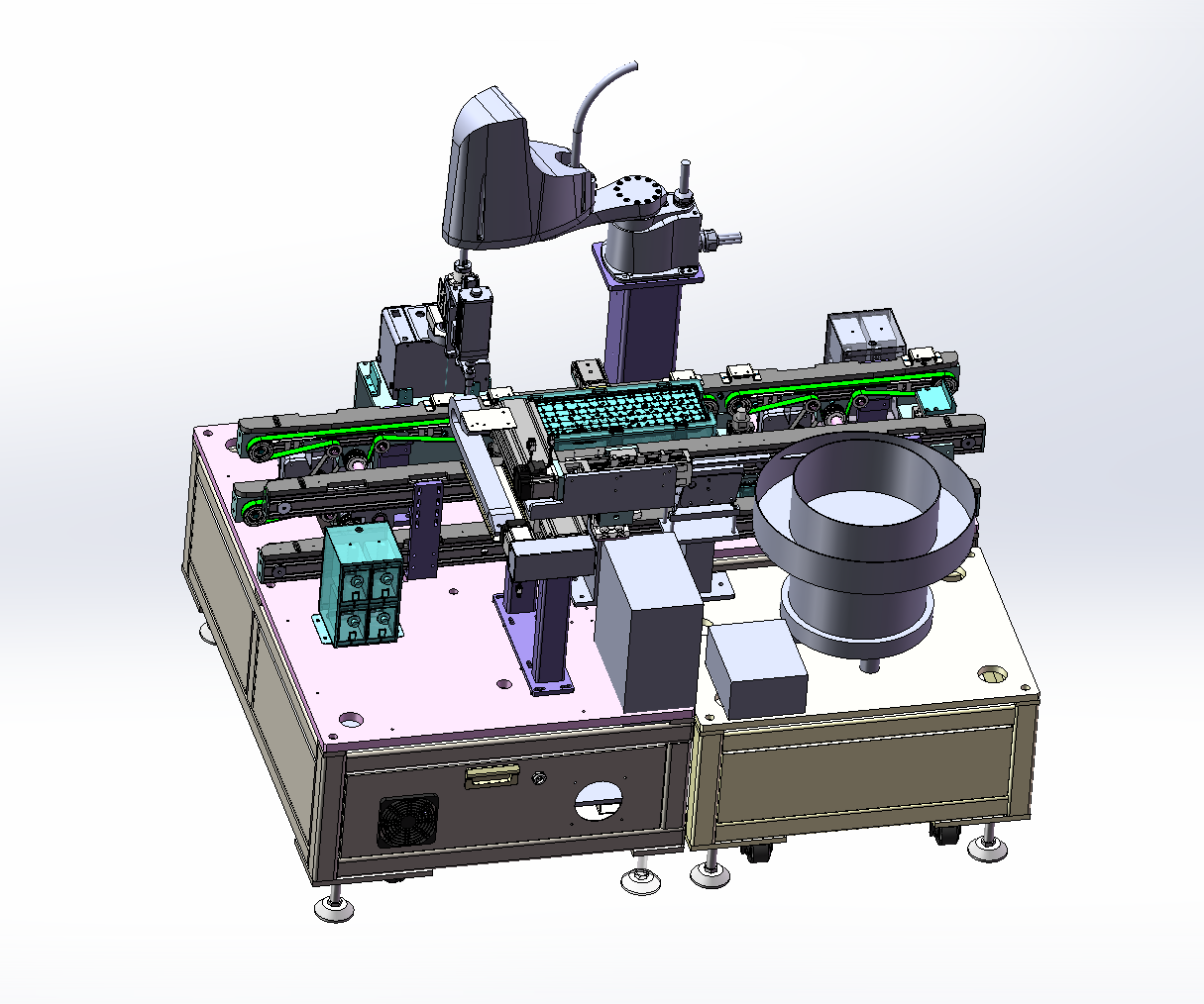 大键盘组装钢片锁螺丝设备