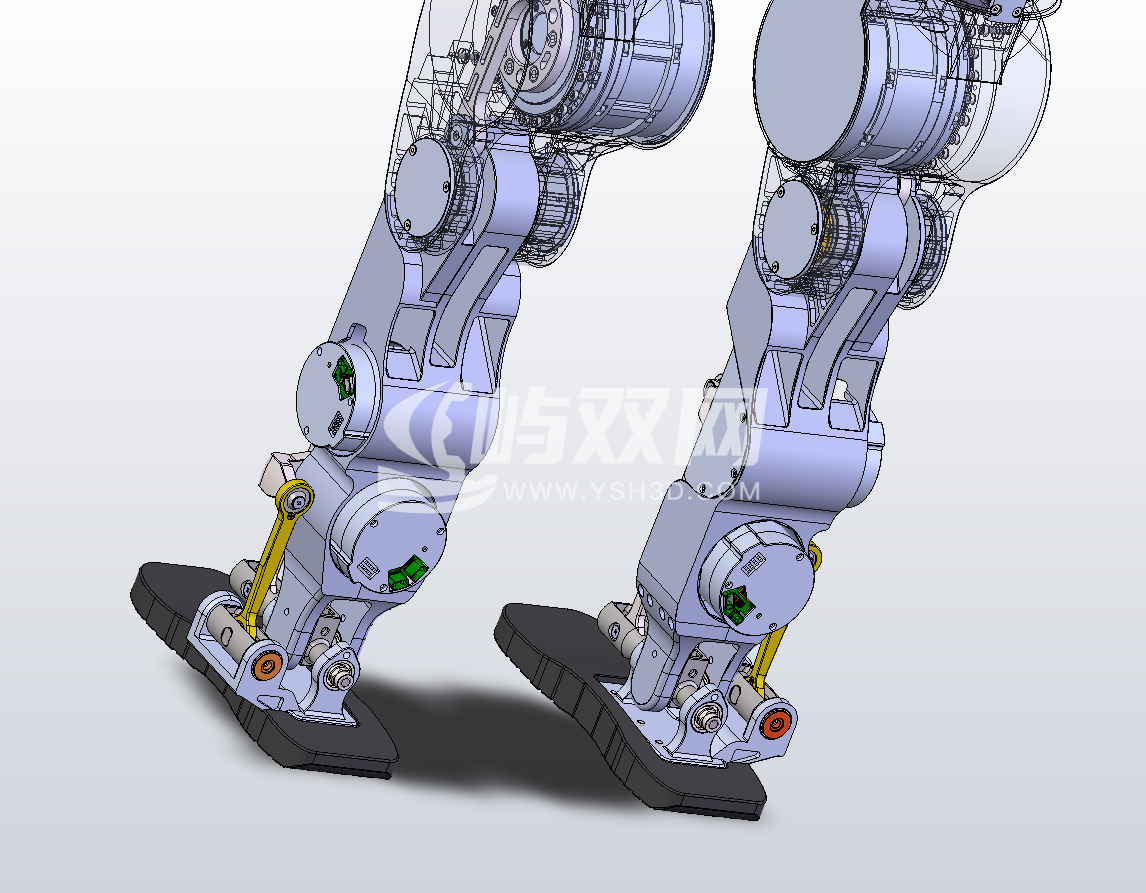 双足结构人形机器人下半身（实现动态平衡与自主移动）