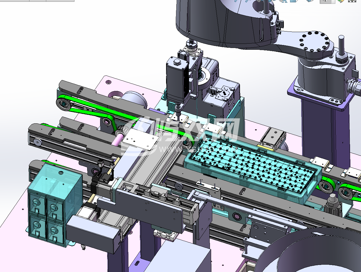 大键盘组装钢片锁螺丝设备