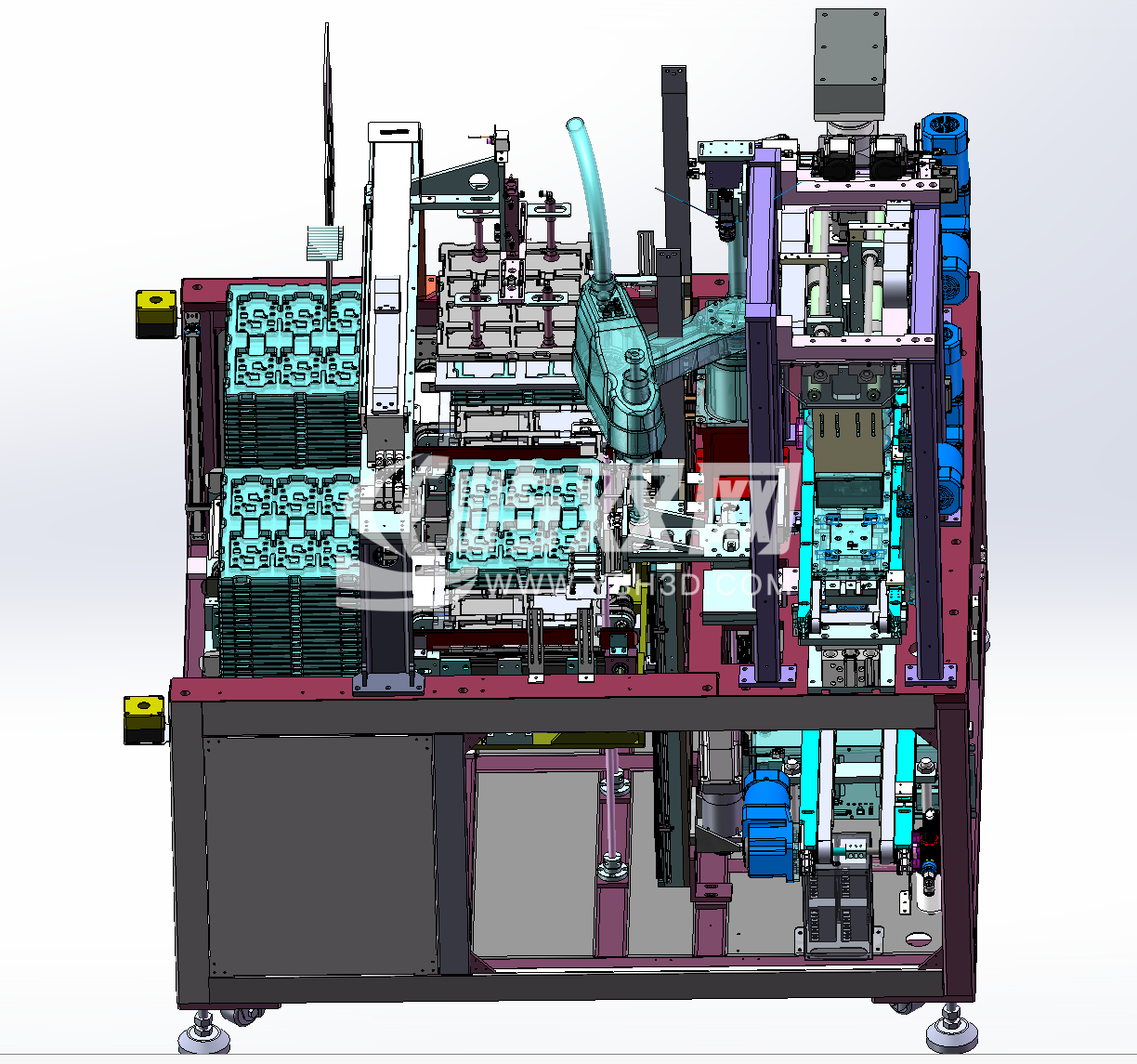 自动玻璃贴合压合设备-玻璃上料撕膜
