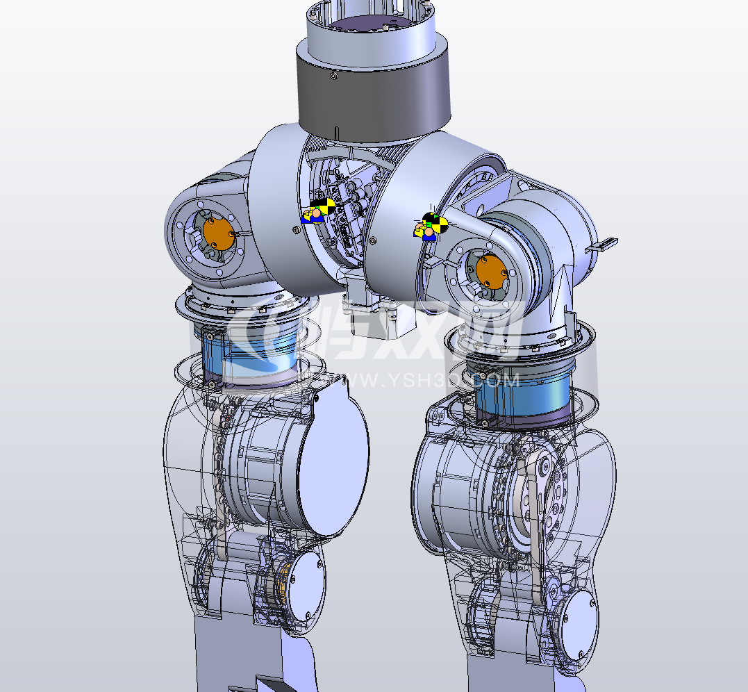 双足结构人形机器人下半身（实现动态平衡与自主移动）