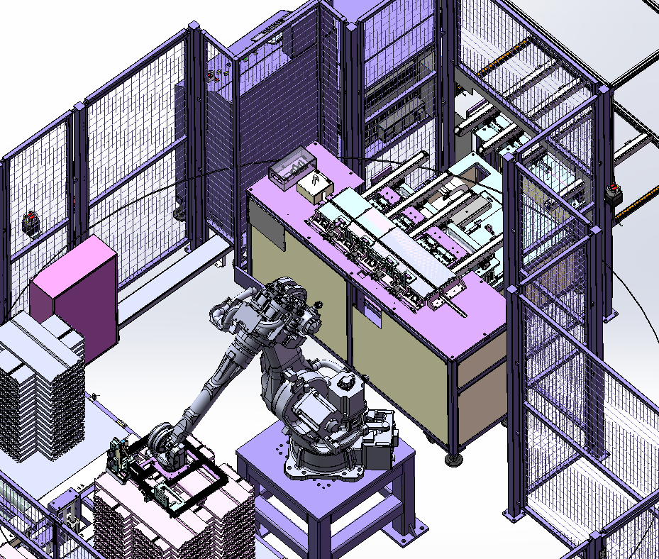 热切割自动化线，自动上料拆码垛，送料切割