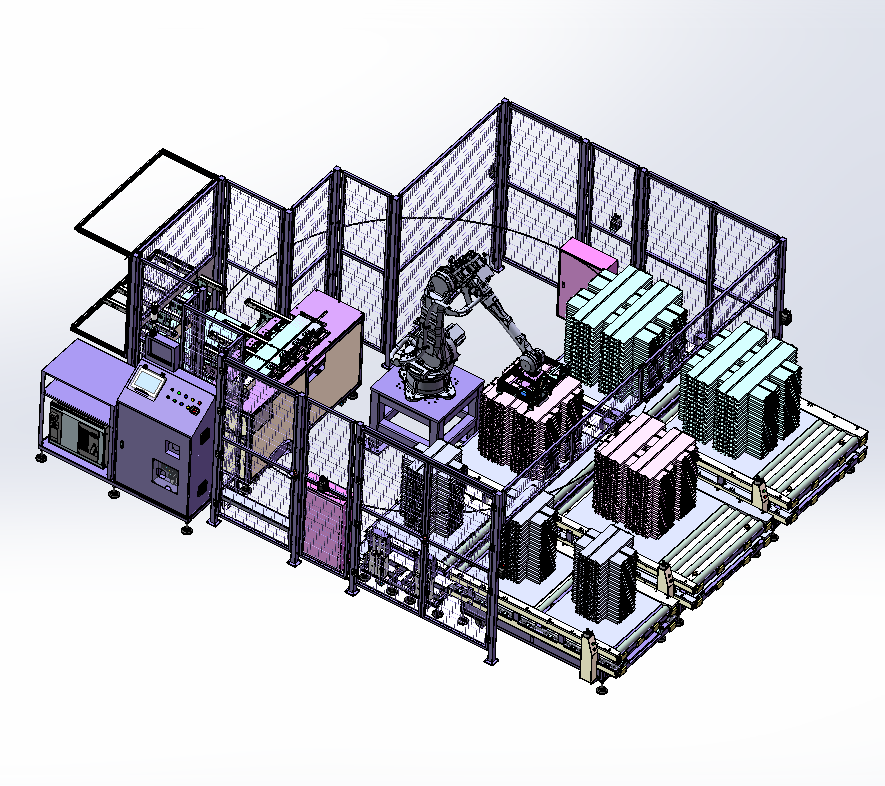 热切割自动化线，自动上料拆码垛，送料切割