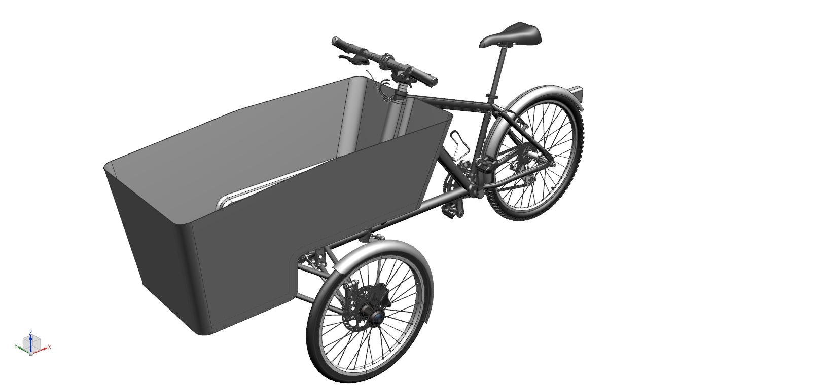 反向三轮自行车