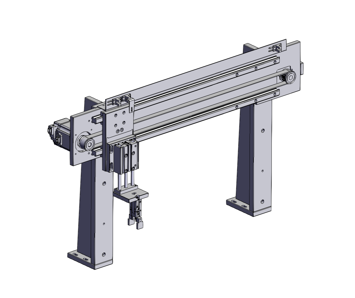 电机皮带驱动取放机构