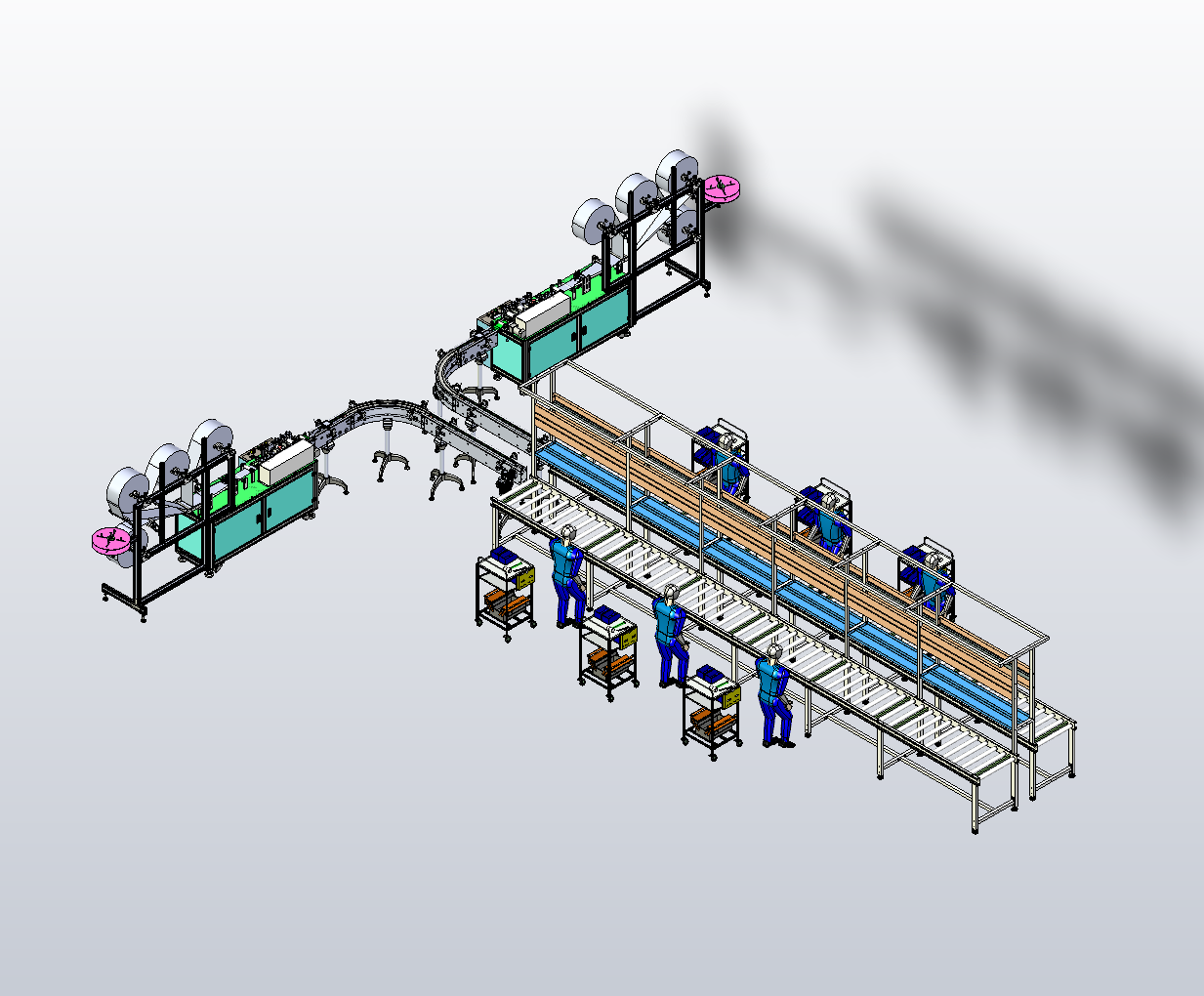自动化电子元器件包装生产线