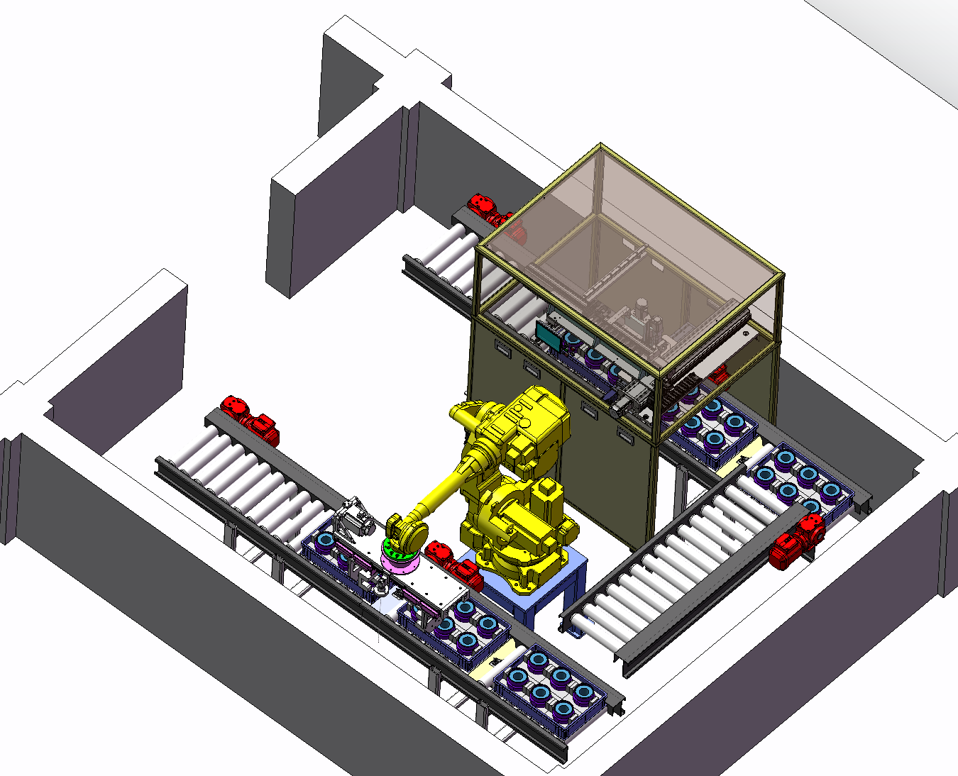 产品的数字化生产示范线，实现小型产品的自动化脱模、整形、清理、端包、装配等
