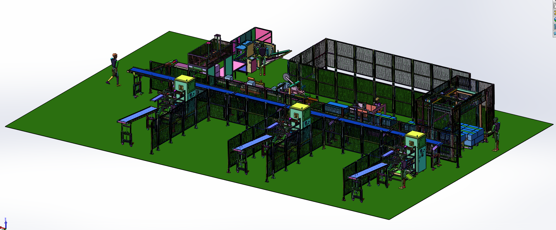 检测、入盒、装箱、码垛打包流水线