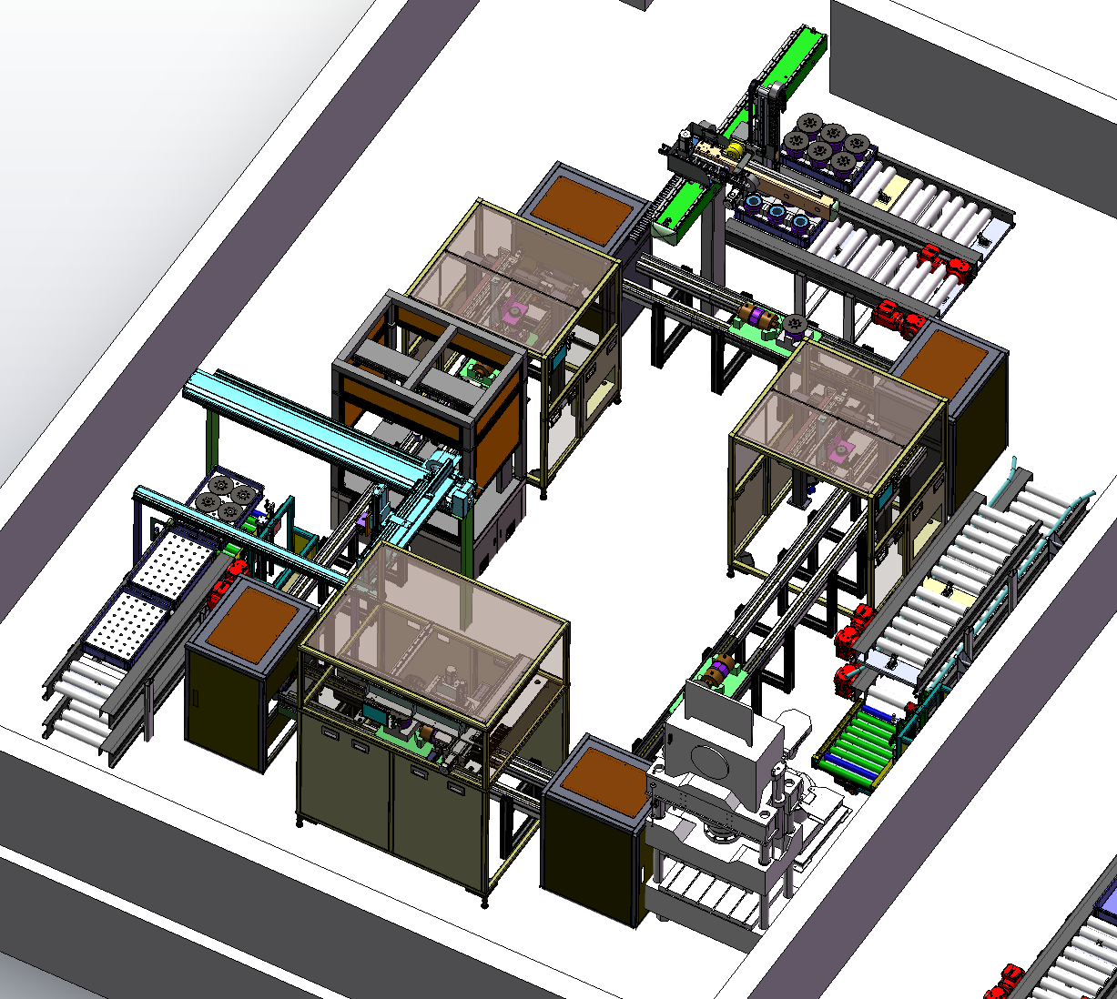 产品的数字化生产示范线，实现小型产品的自动化脱模、整形、清理、端包、装配等
