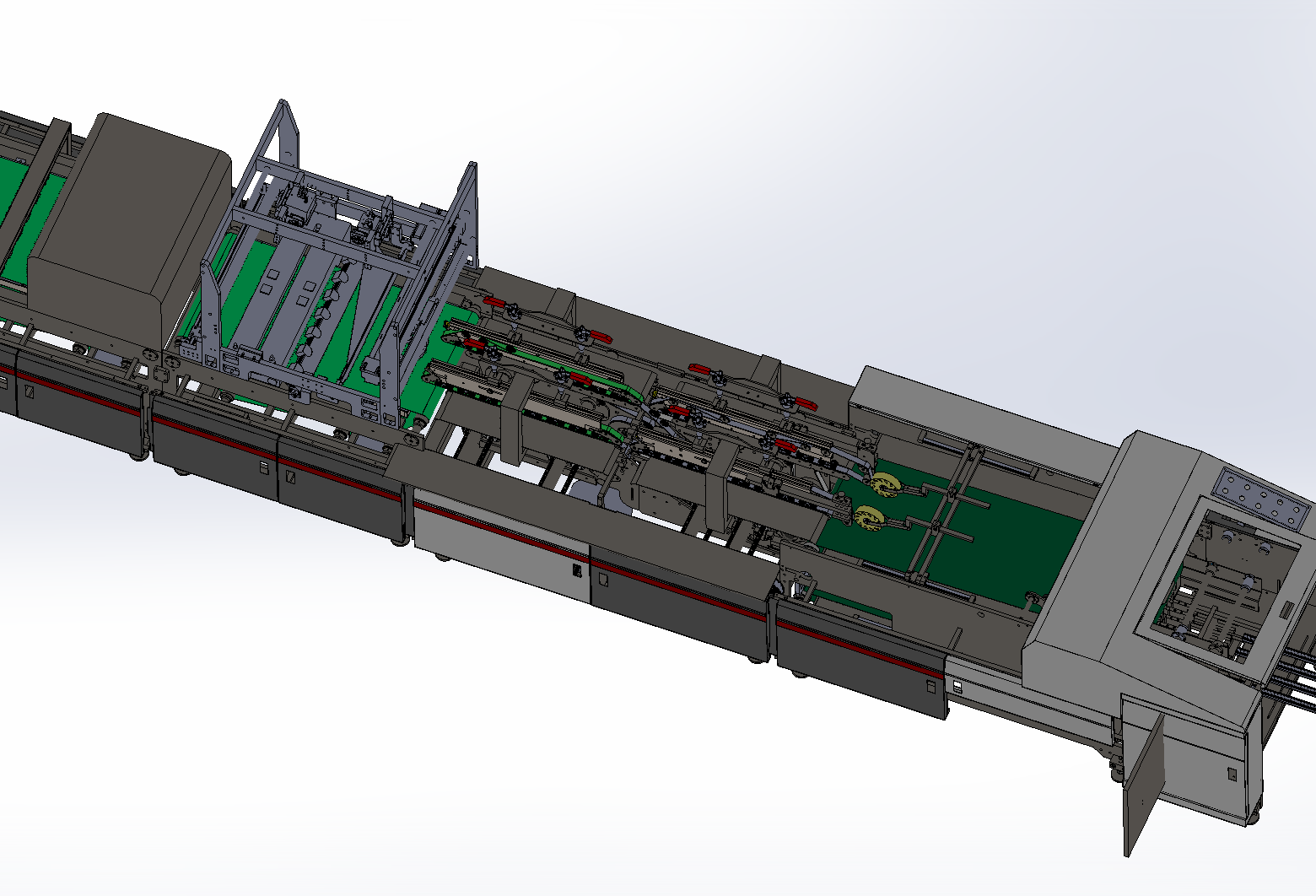 全自动品检贴标喷码堆垛一体自动化平台