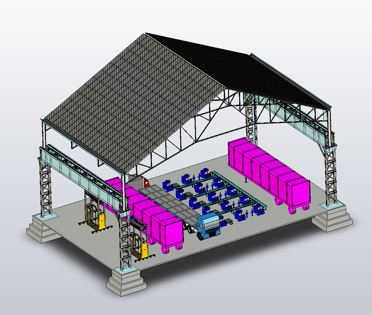 物流中转站自动化装卸系统