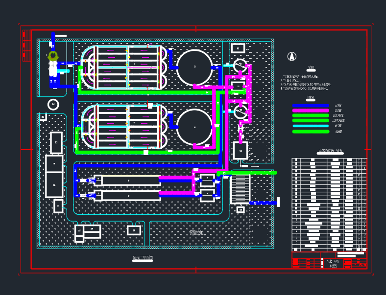 7.5万吨∕天城市污水处理厂工艺设计+设计说明书