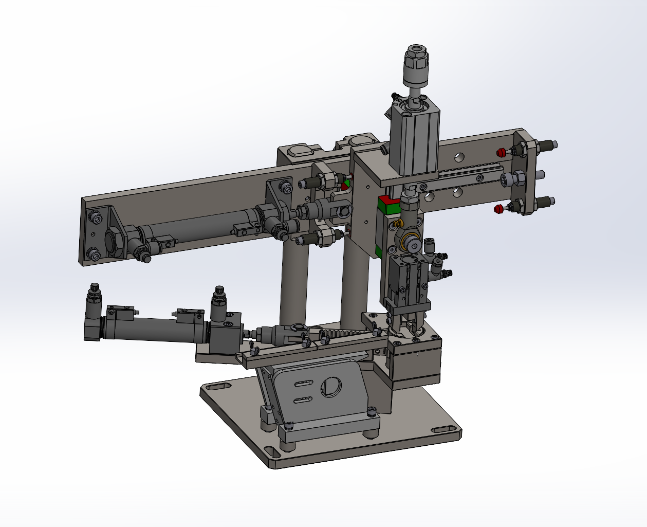齿轮齿条的气动摆动机构