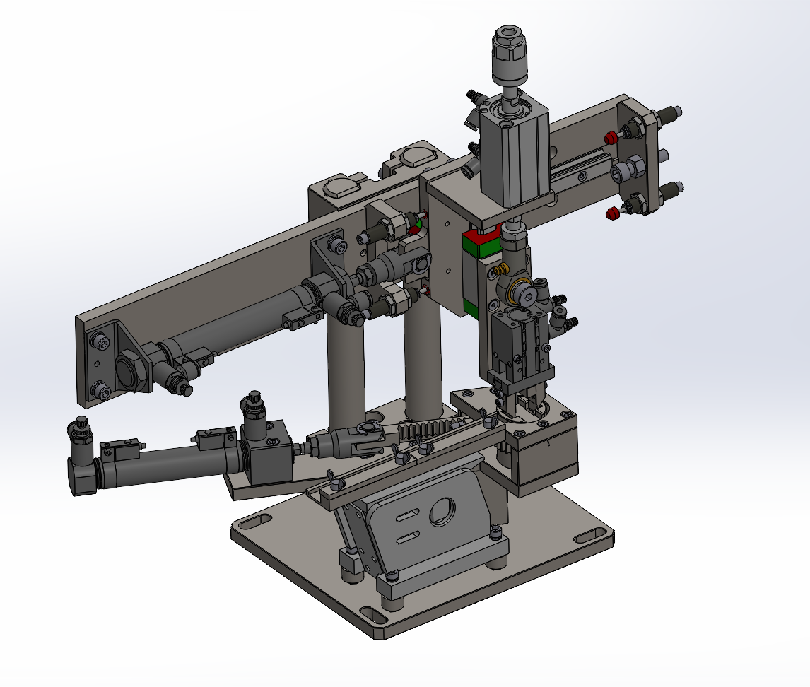 齿轮齿条的气动摆动机构
