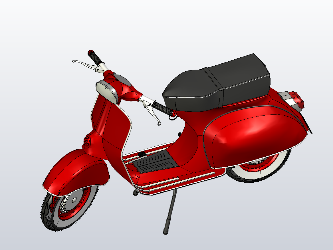 电动车摩托车三维