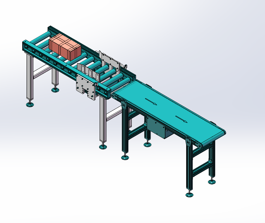 辊筒输送对接结构
