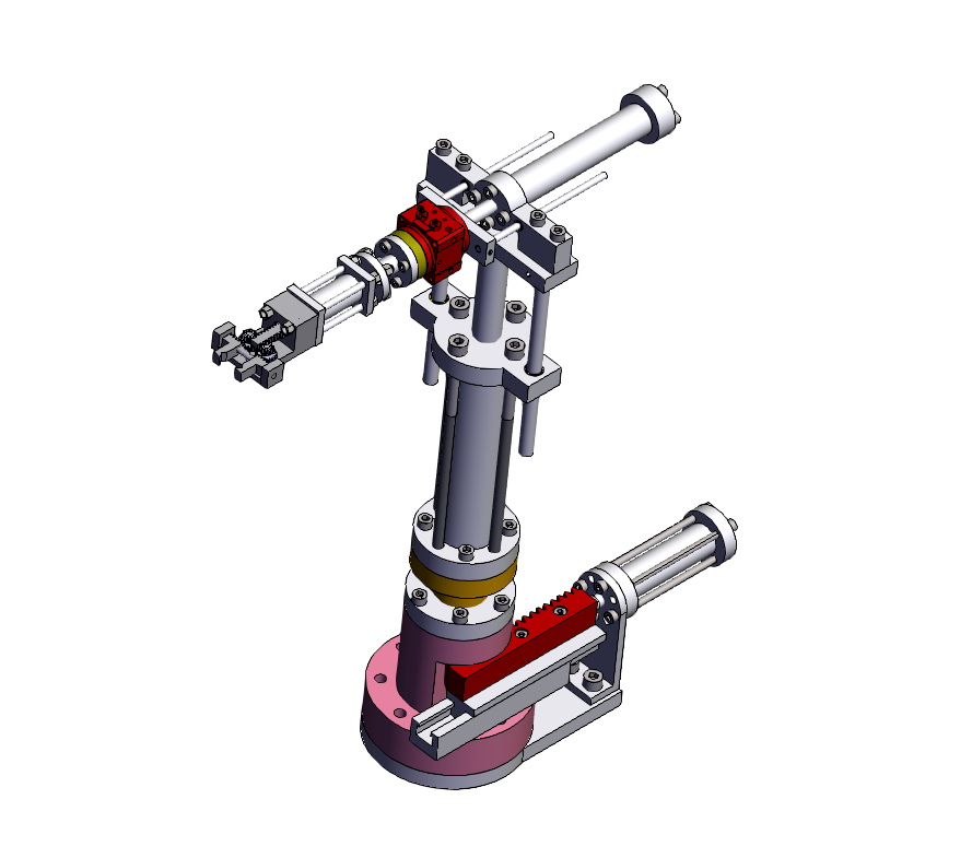 抓取机械手三维SW+CAD带参