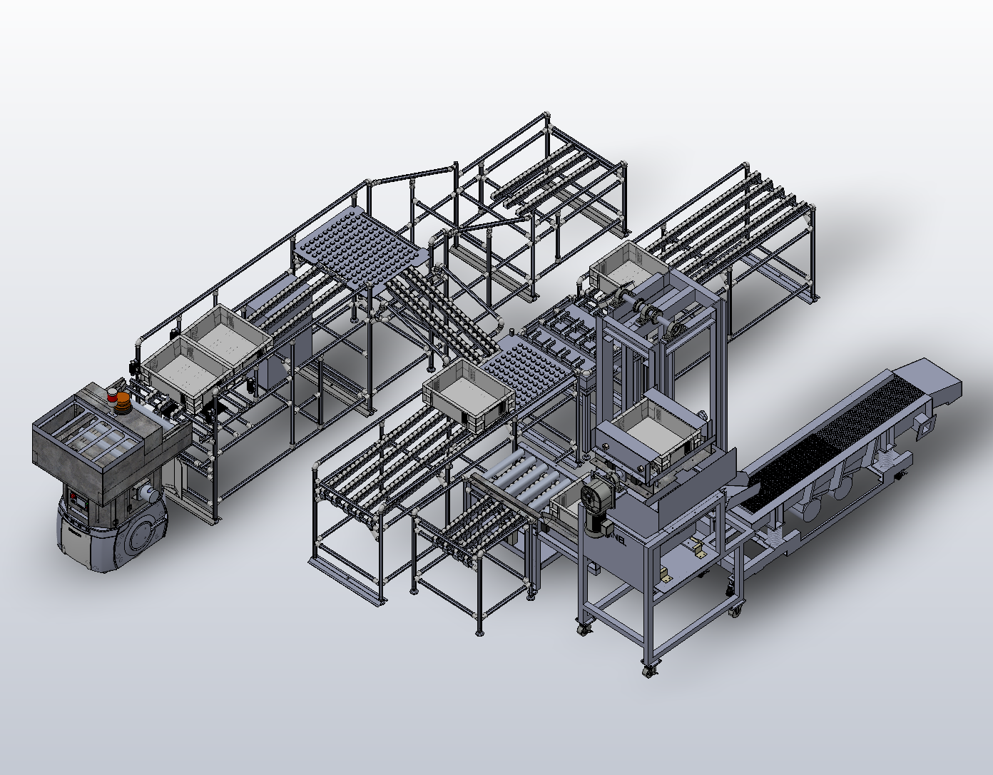 输送机自动化浇注物料模型