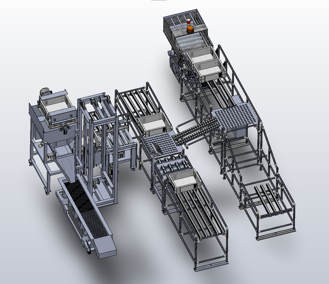 输送机自动化浇注物料模型