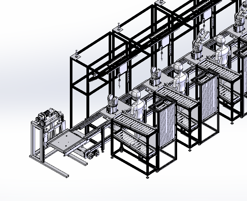 机器臂人工装配流水线
