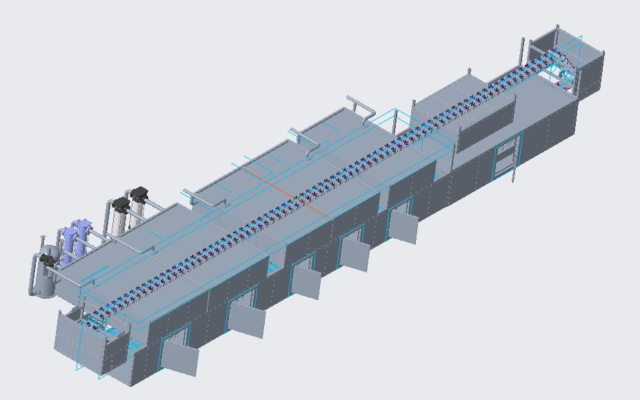 空调压缩机零件的双通道清洗机