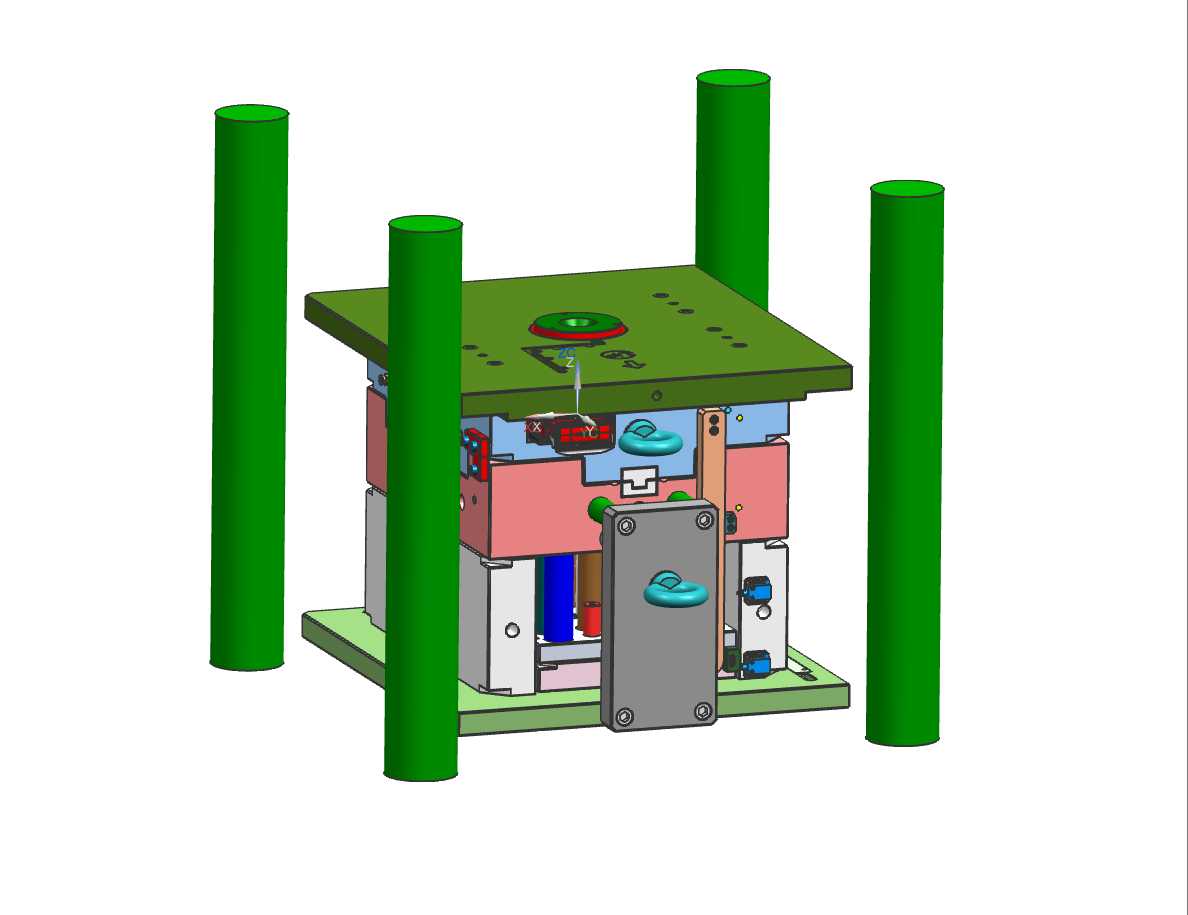 家用三轮车中控装饰盖板1+1塑胶模具