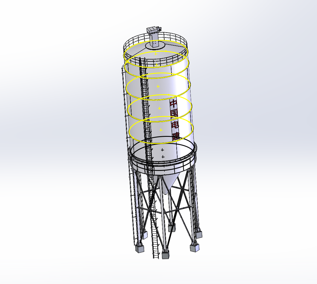1000t粉煤灰水泥筒仓