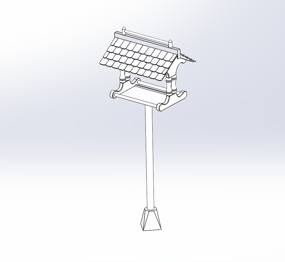 喂鸟器模型图sw