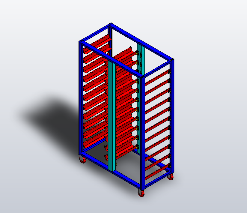 移动组件托盘机架模型