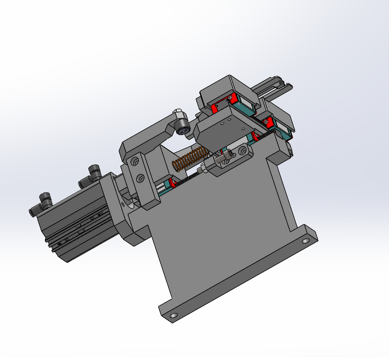 凸轮原理的气动夹爪机构