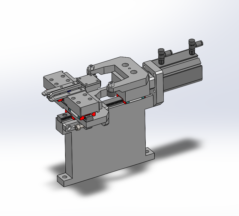 凸轮原理的气动夹爪机构