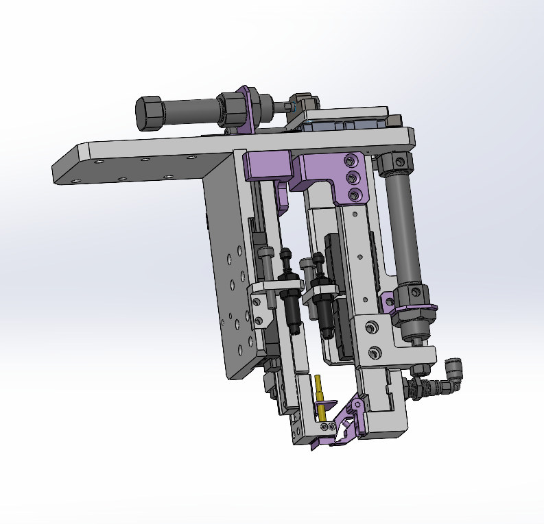 取软胶垫的自制夹爪机构