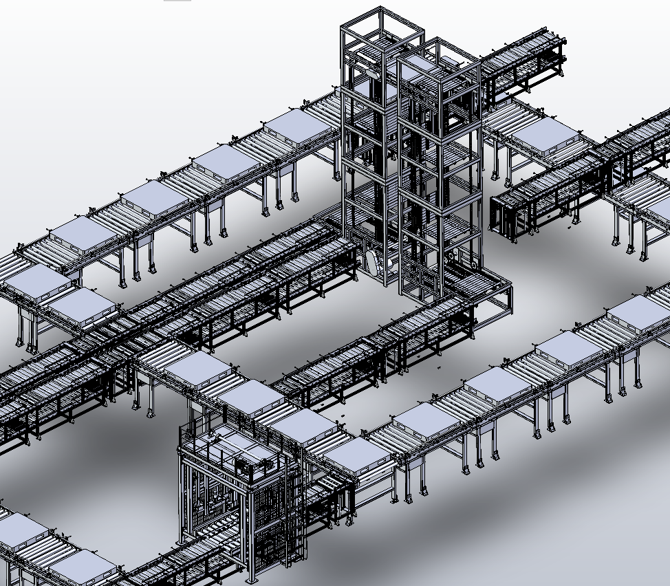 汽车座椅生产输送线对接卡车上料