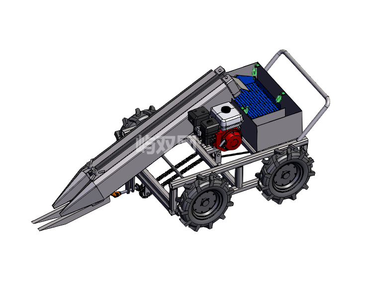 大蒜收获机solidworks三维模型