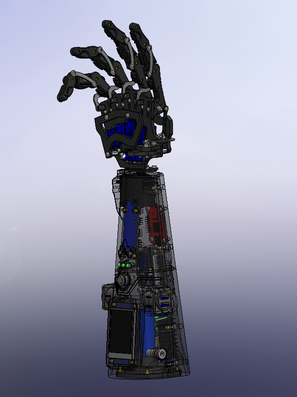 基于ESP32的上肢假肢手（6 自由度机械手臂）