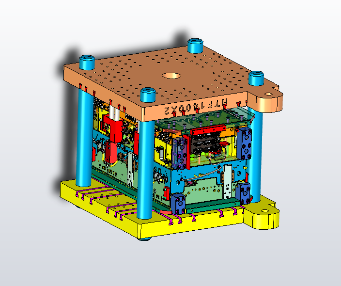 某迪汽车b柱1+1塑胶模具