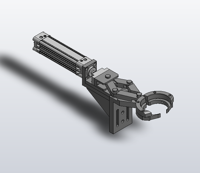 连杆机构的气动夹紧机构