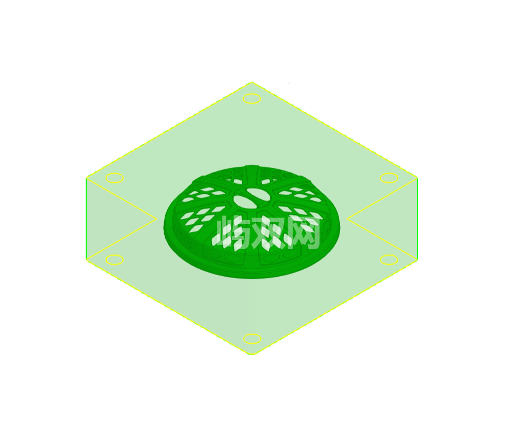 镂空桶盖子模具设计