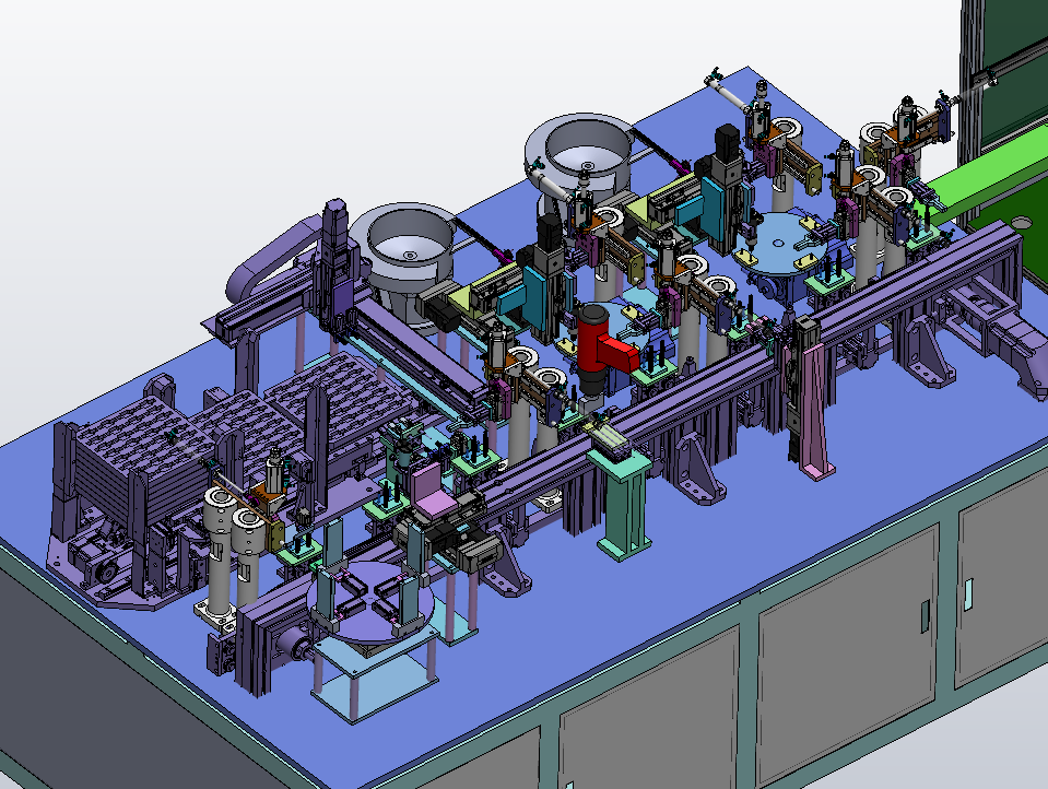 小零件组装线（上料点胶检测翻转夹持环形组装）