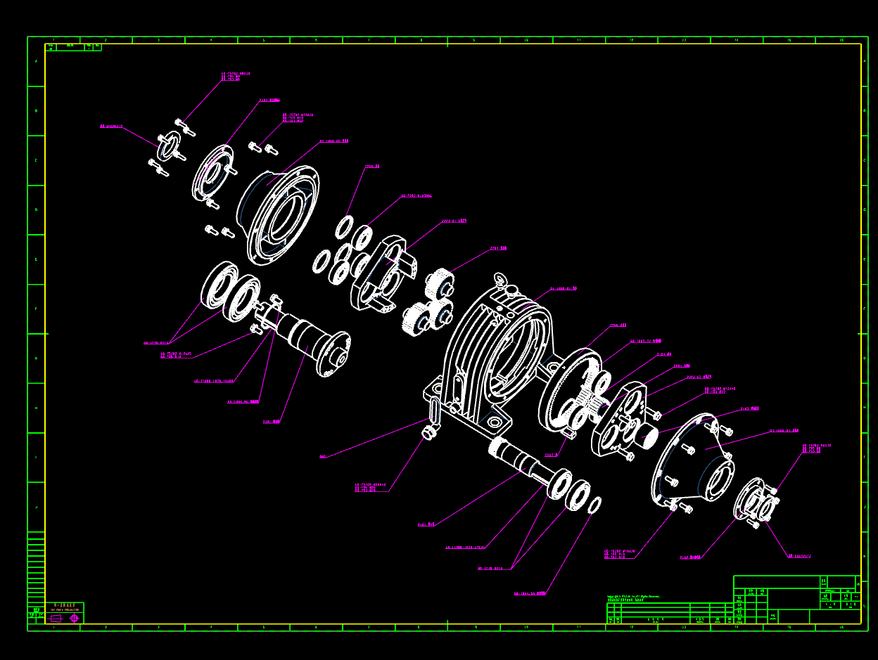 NGW31行星减速机图纸三维UG7.5带参