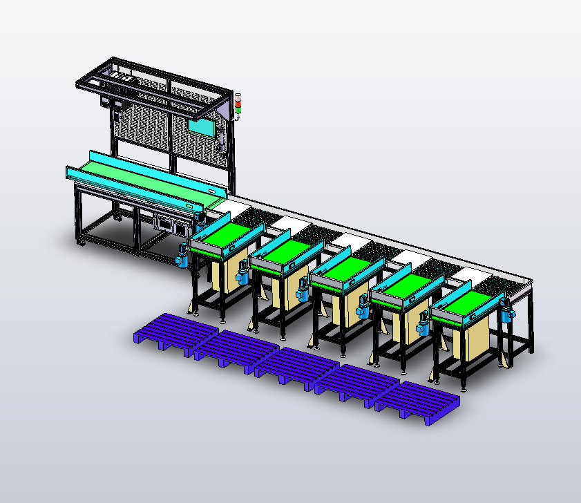 全向轮物流自动分拣线
