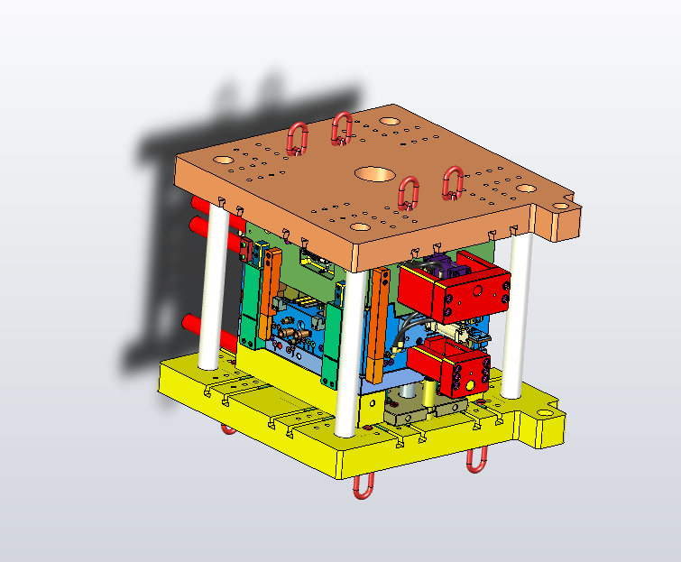 大众扶手箱底壳塑胶模具