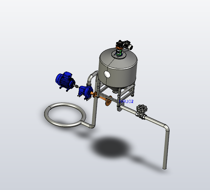 一种自动饲料喂养机三维Creo6.0带参