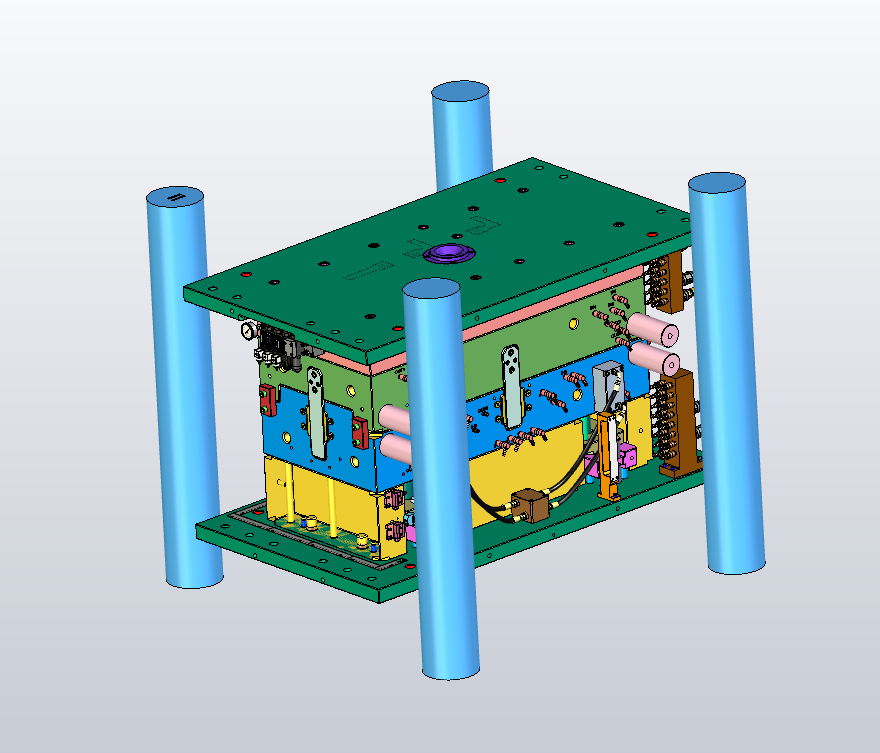 某新能源车前置导流板塑胶模具