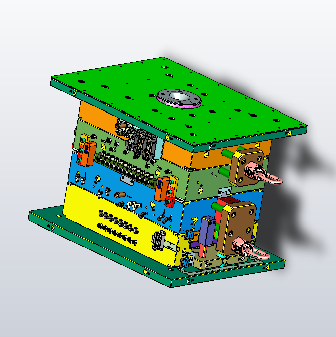 某迪中控台喇叭孔1+1塑胶模具